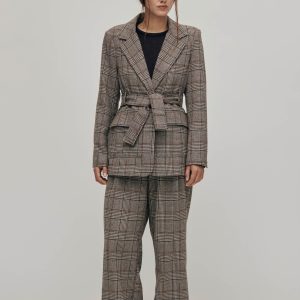 Nagano Checks Brown Blazer