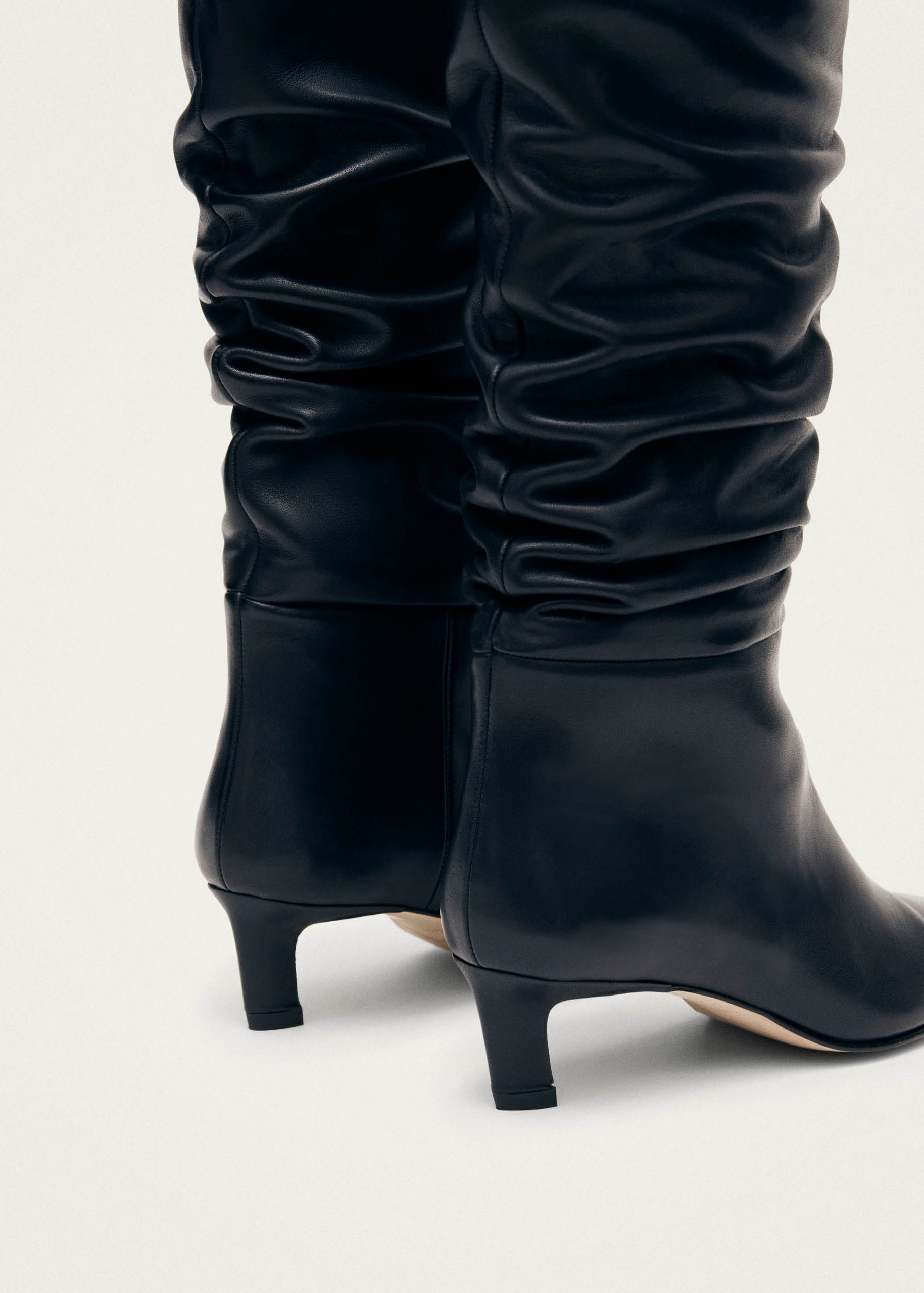 Kalila Black Leather Boots - Image 6