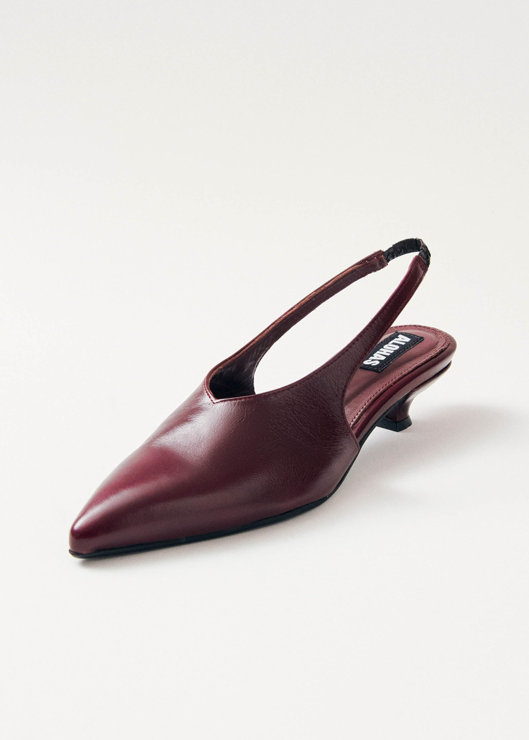 Eros Burgundy Leather Pumps - Image 6
