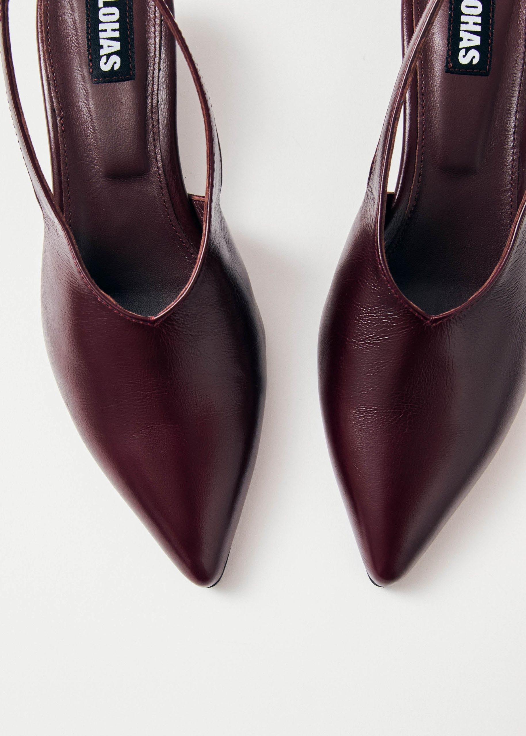 Eros Burgundy Leather Pumps - Image 7