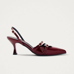 Joelle Burgundy Patent Leather Pumps