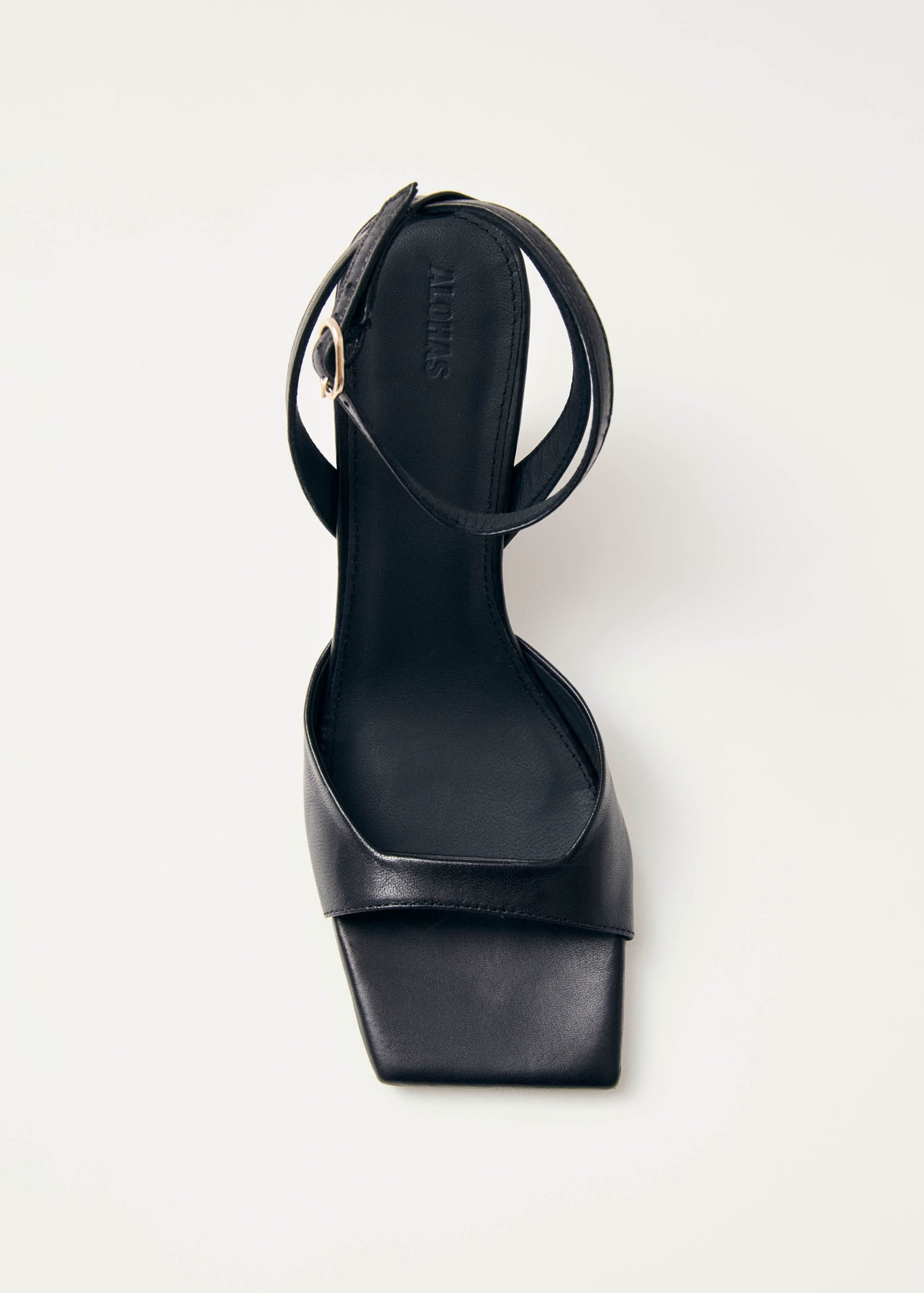 Riya Black Leather Sandals - Image 4