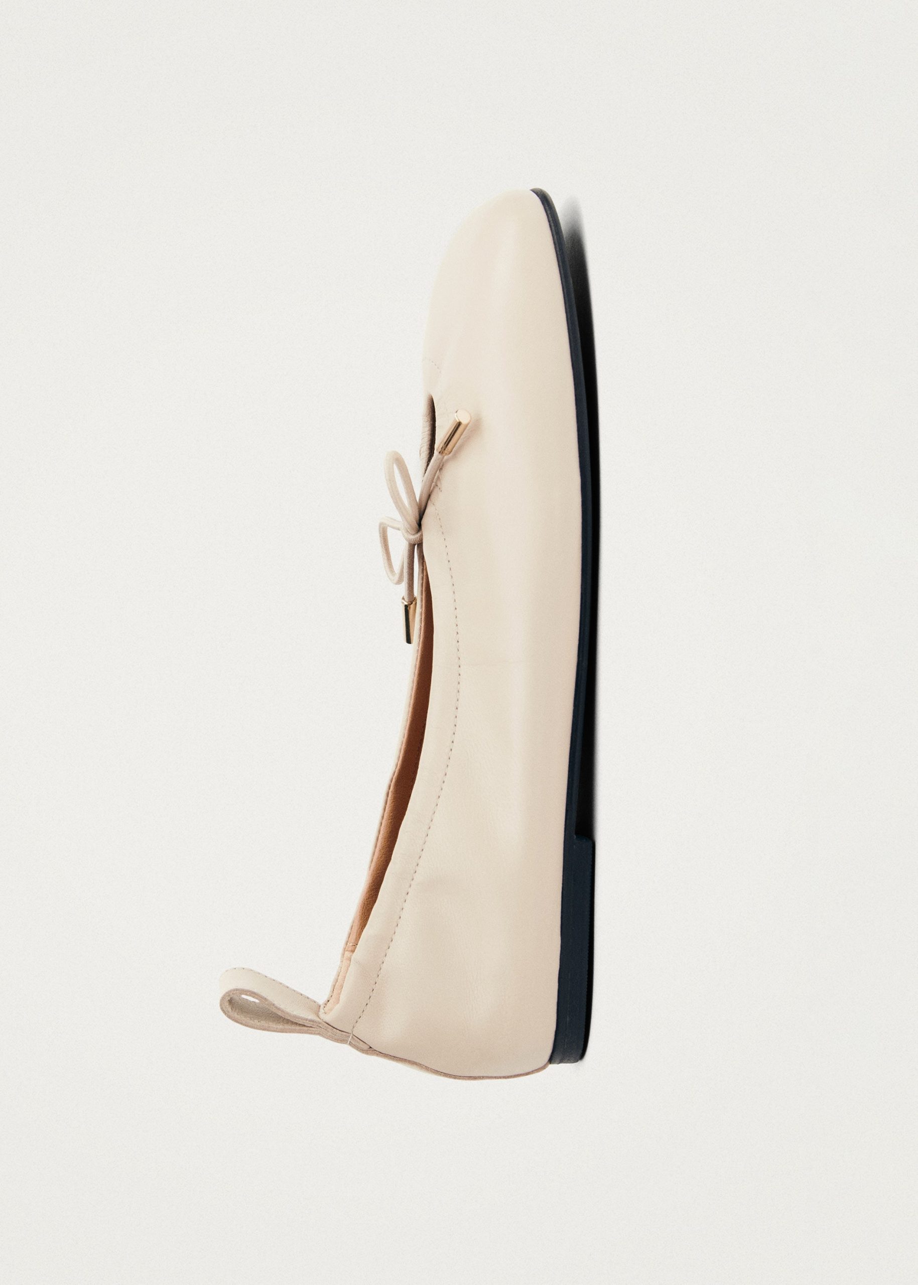 Rosalind Cream Leather Ballet Flats - Image 2