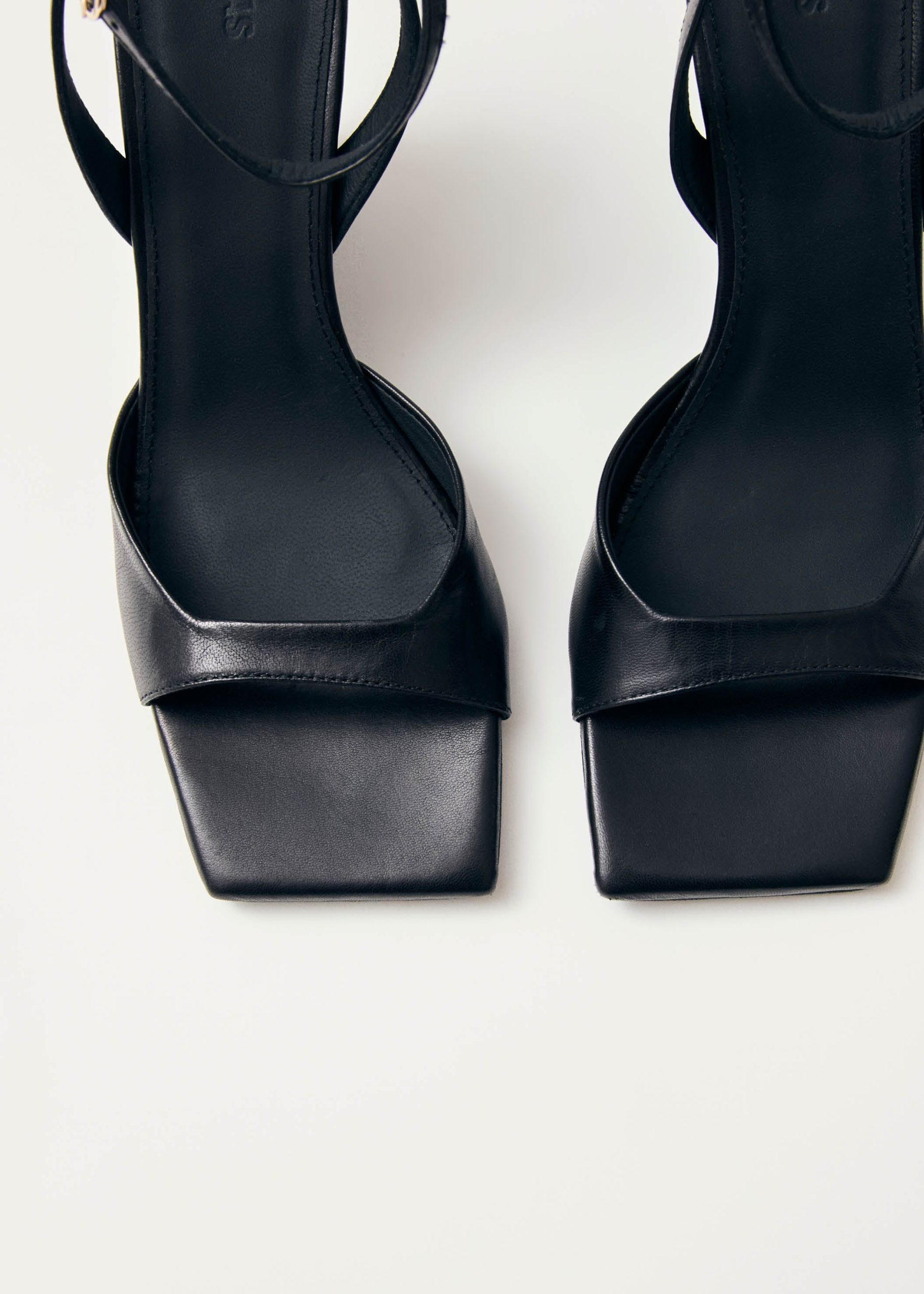 Riya Black Leather Sandals - Image 6