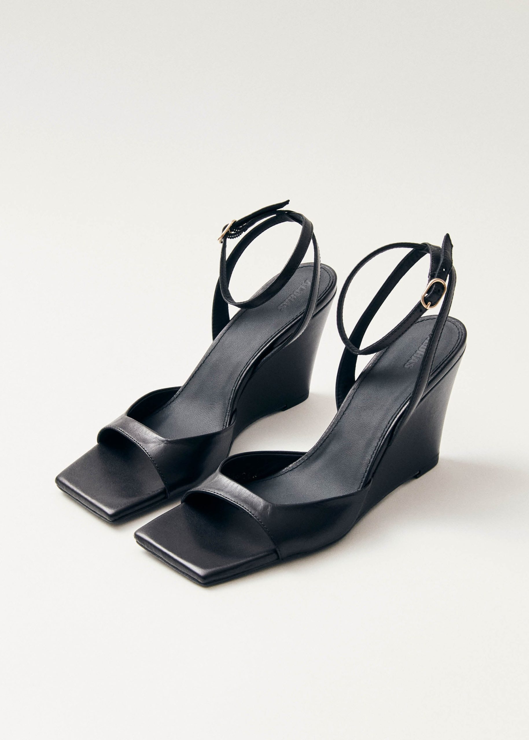 Riya Black Leather Sandals - Image 5
