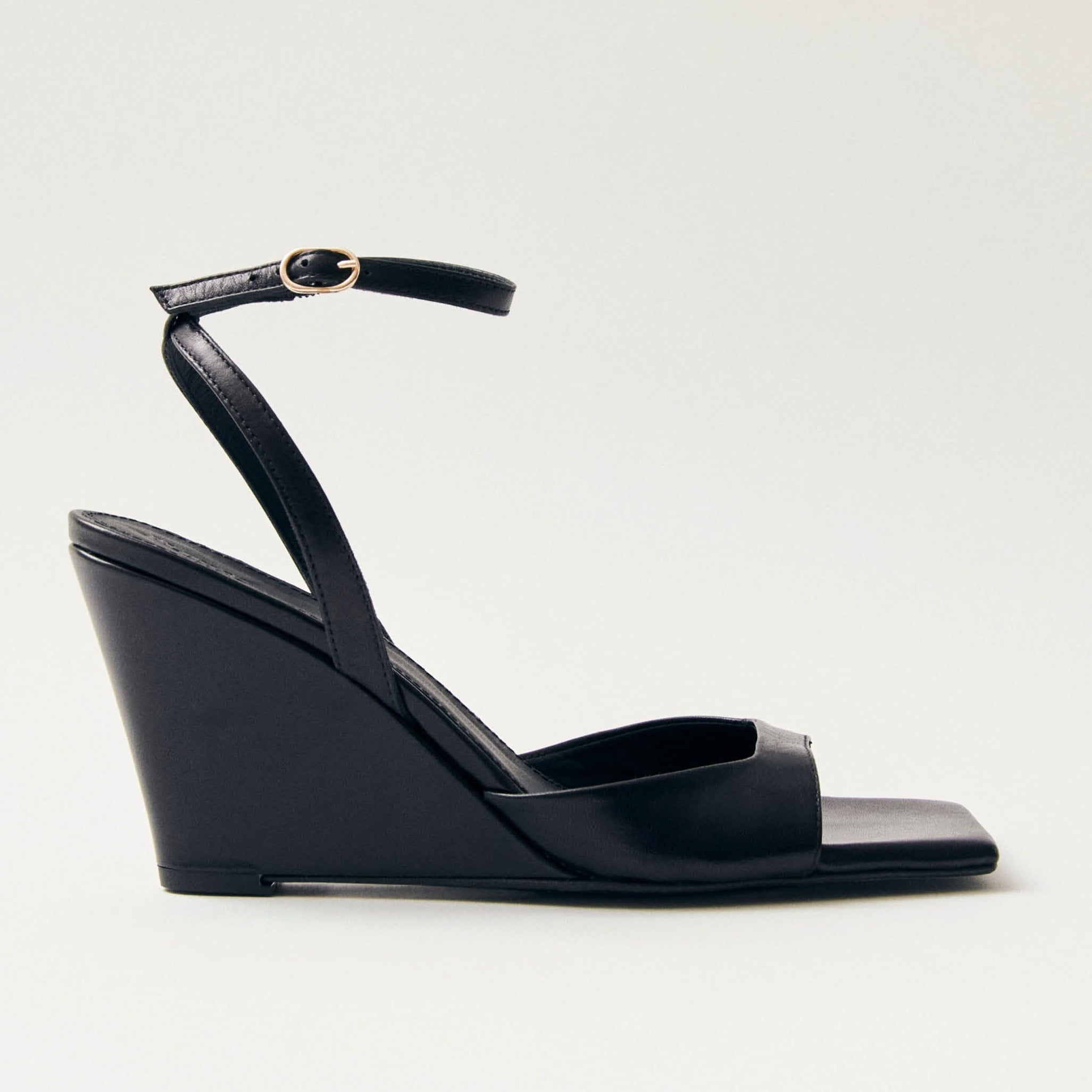 Riya Black Leather Sandals - Image 3