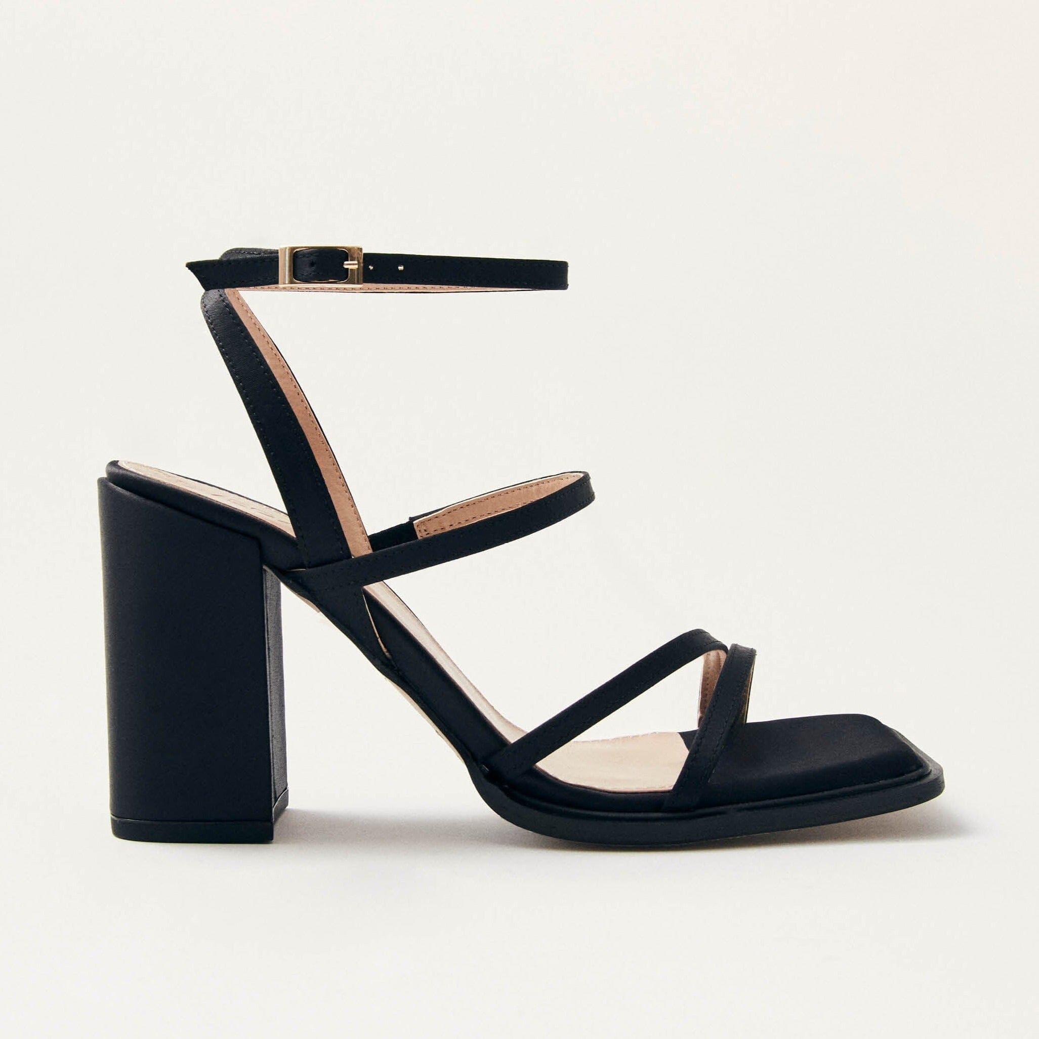 Alexa Silky Black Sandals - Image 3