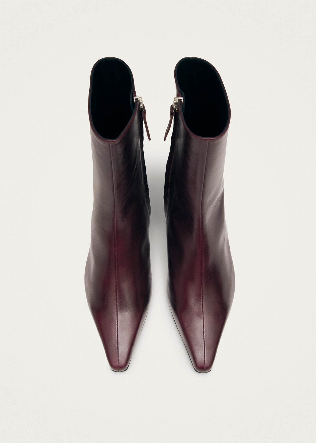 Ambar Rift Burgundy Leather Ankle Boots - Image 4