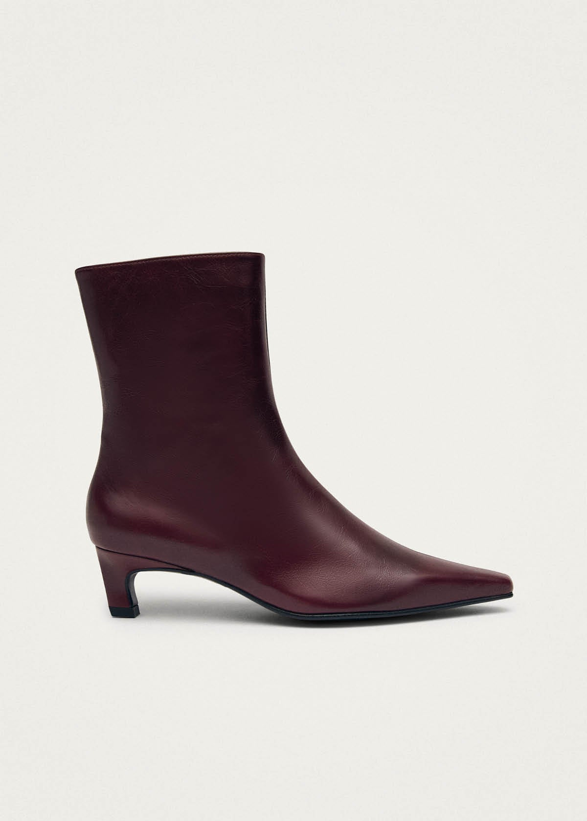 Ambar Rift Burgundy Leather Ankle Boots