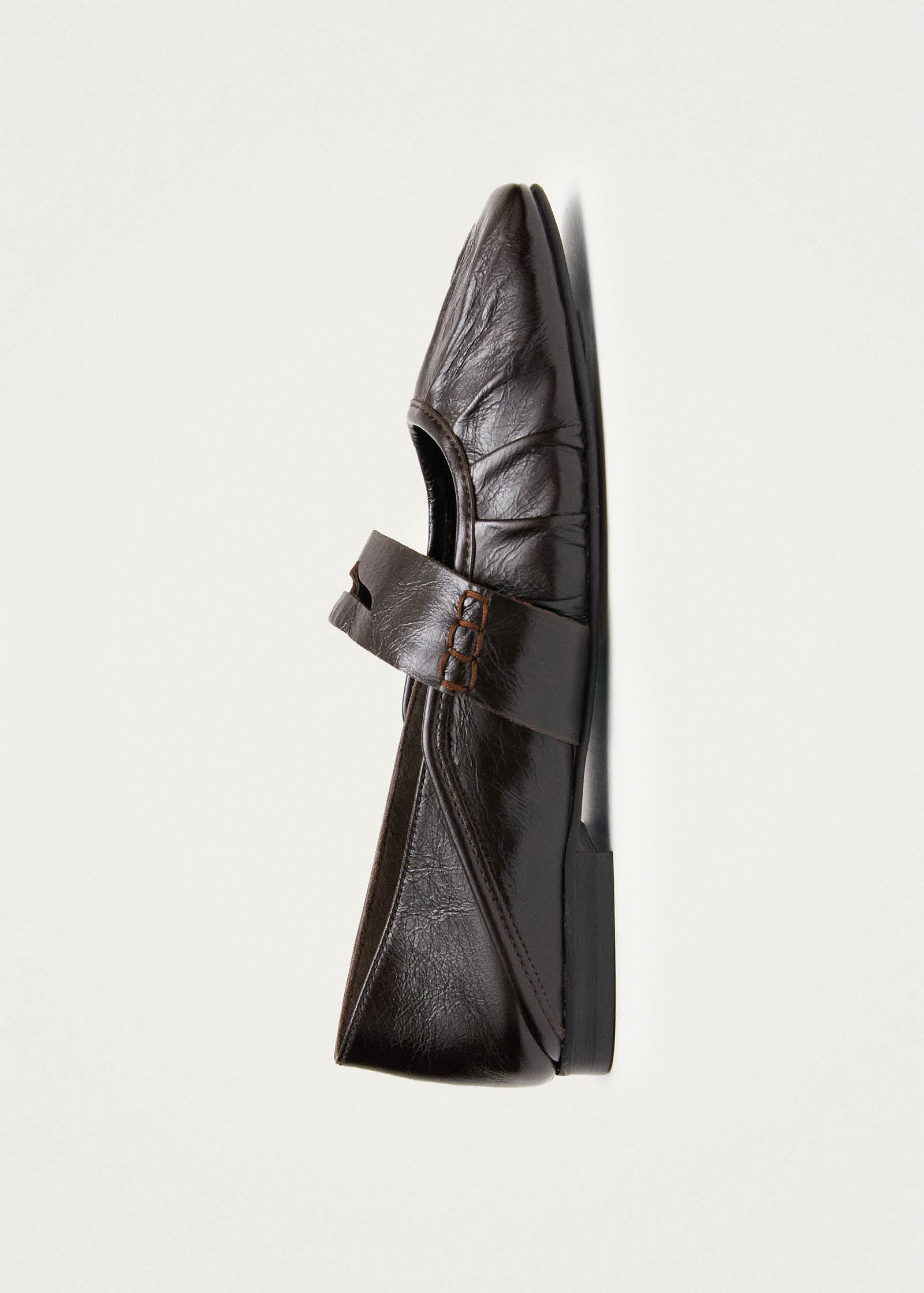 Bargo Brown Leather Ballet Flats - Image 4