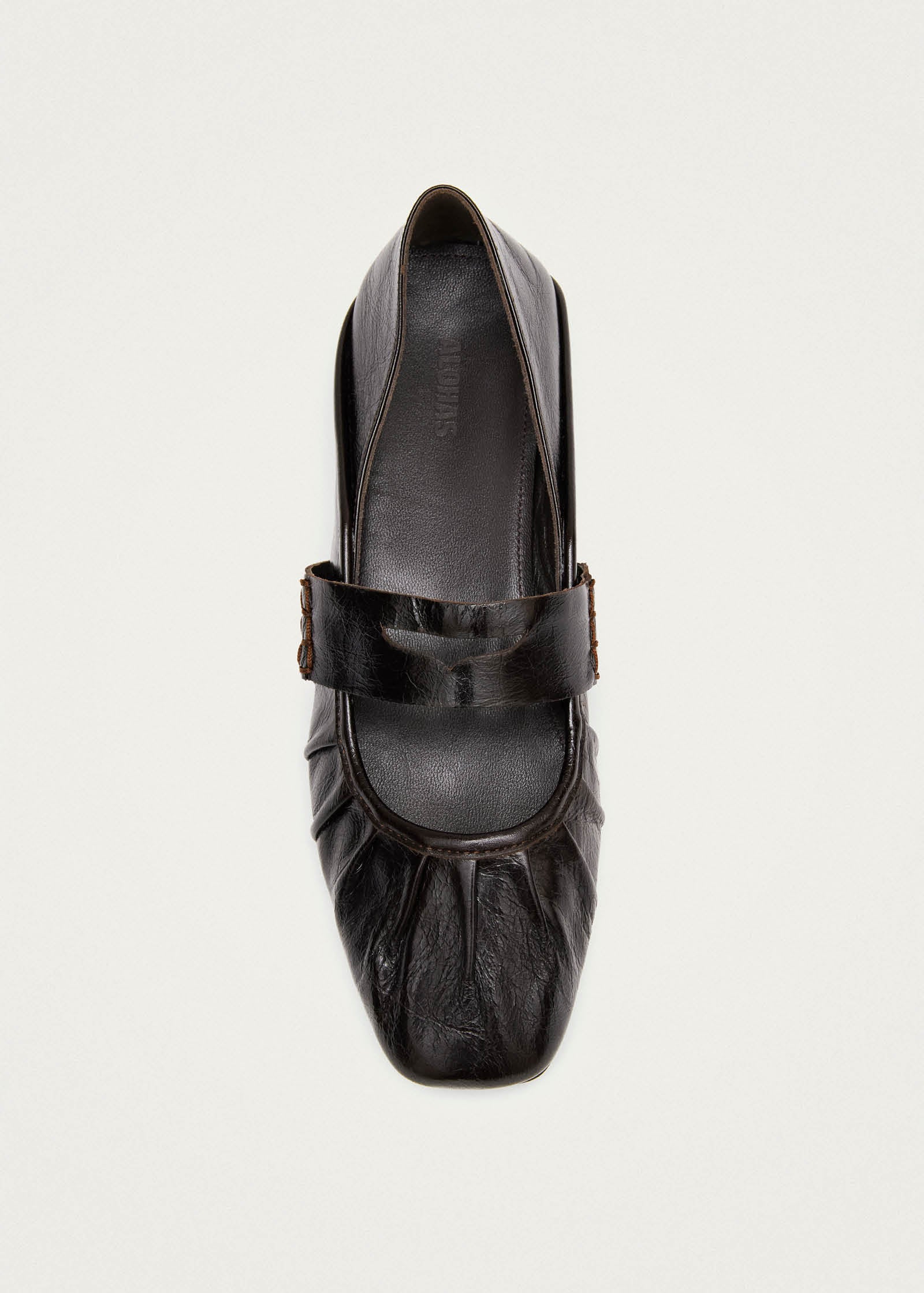 Bargo Brown Leather Ballet Flats - Image 5