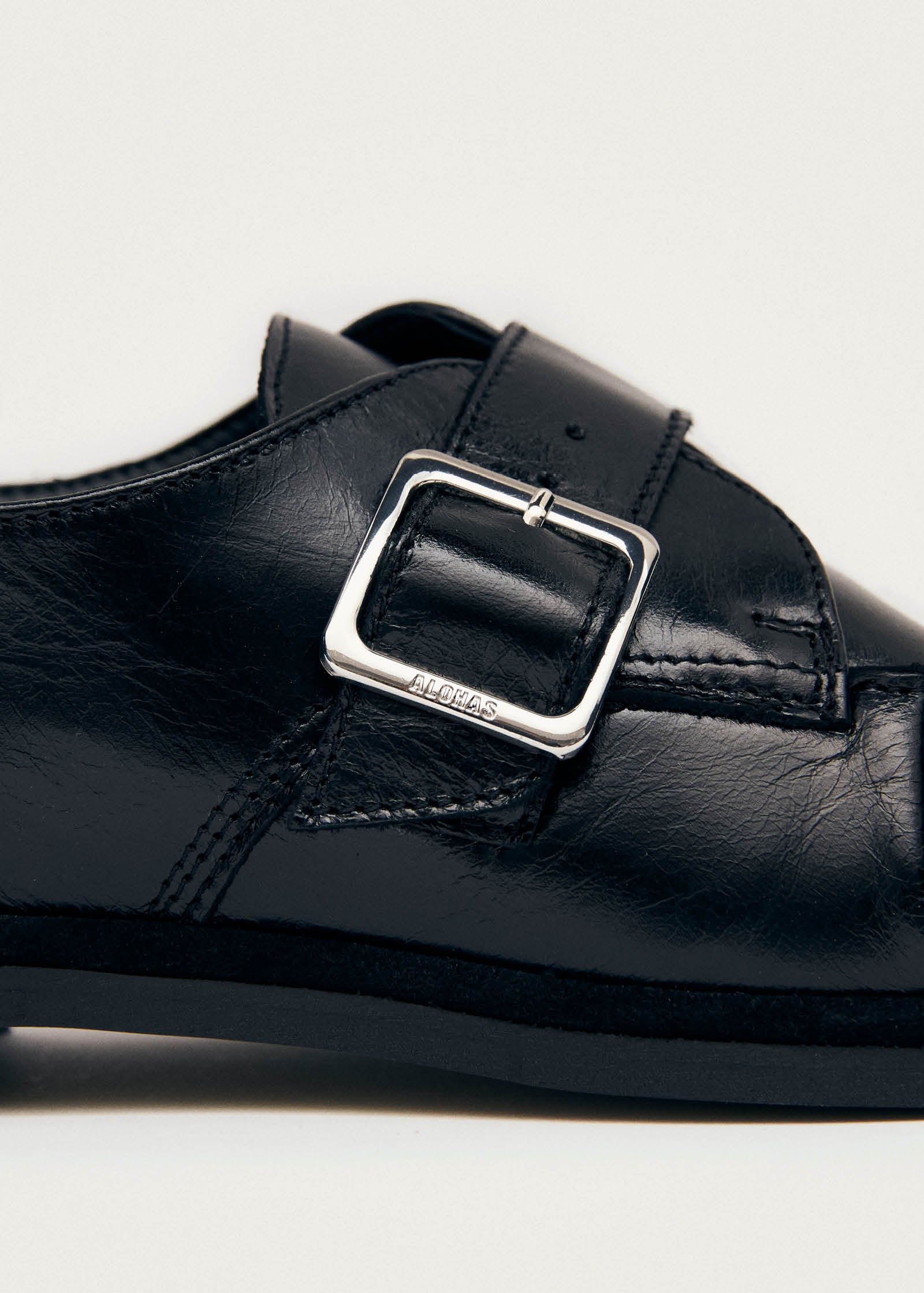 Brandy Black Leather Loafers - Image 6