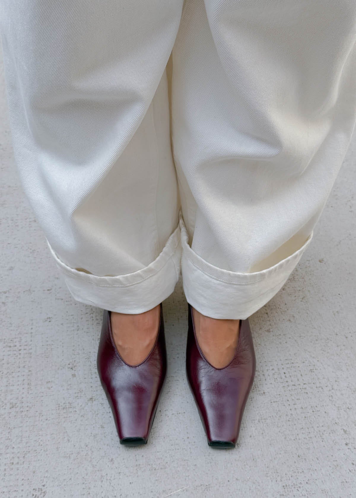 Cendra Rift Burgundy Leather Pumps - Image 2