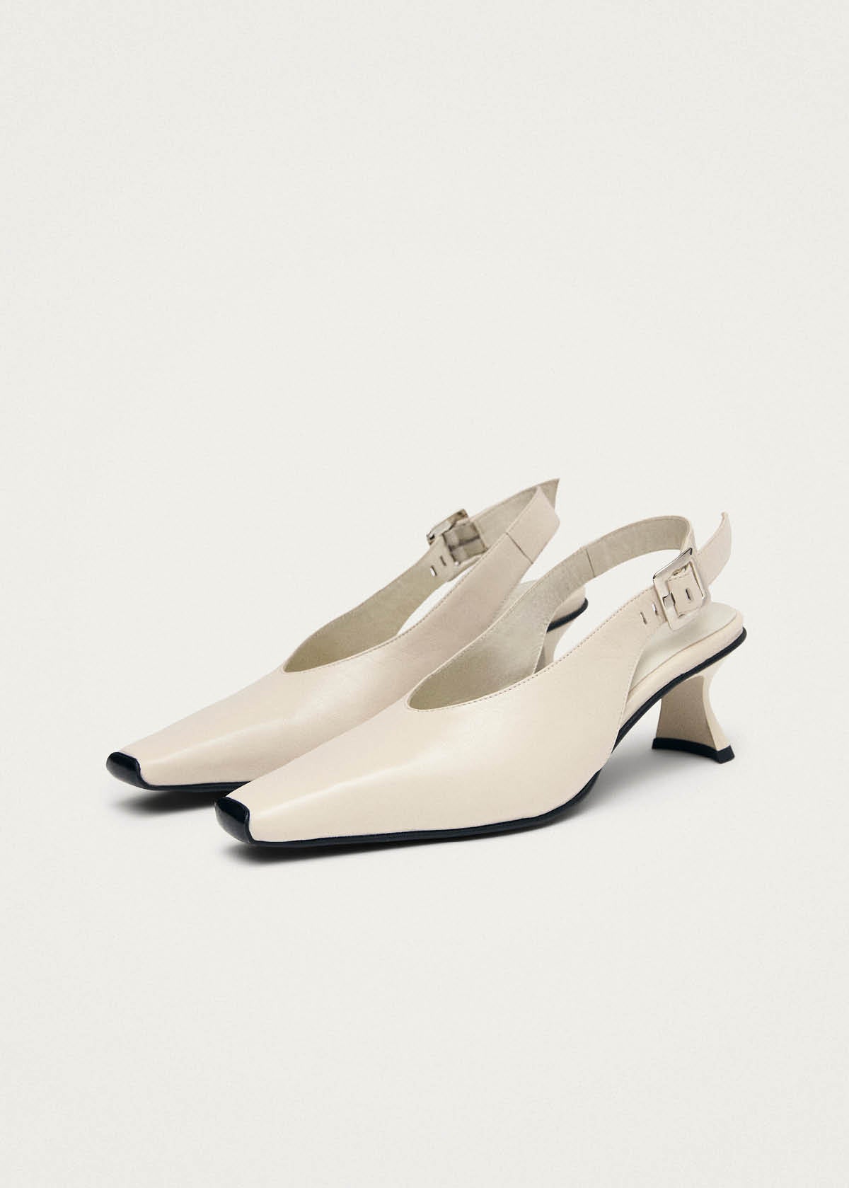 Cendra Rift Cream Leather Pumps - Image 6