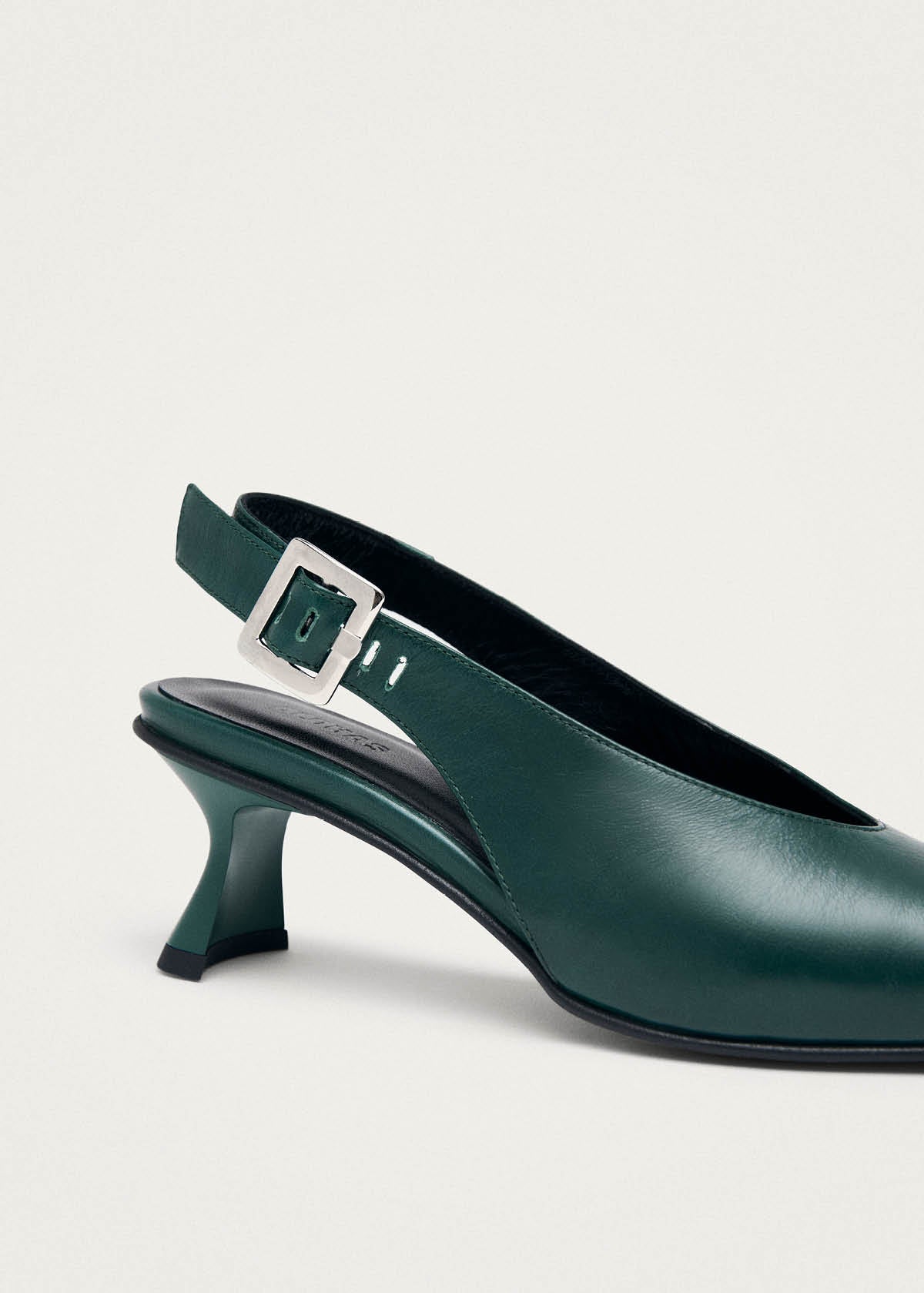 Cendra Rift Dark Green Leather Pumps - Image 7