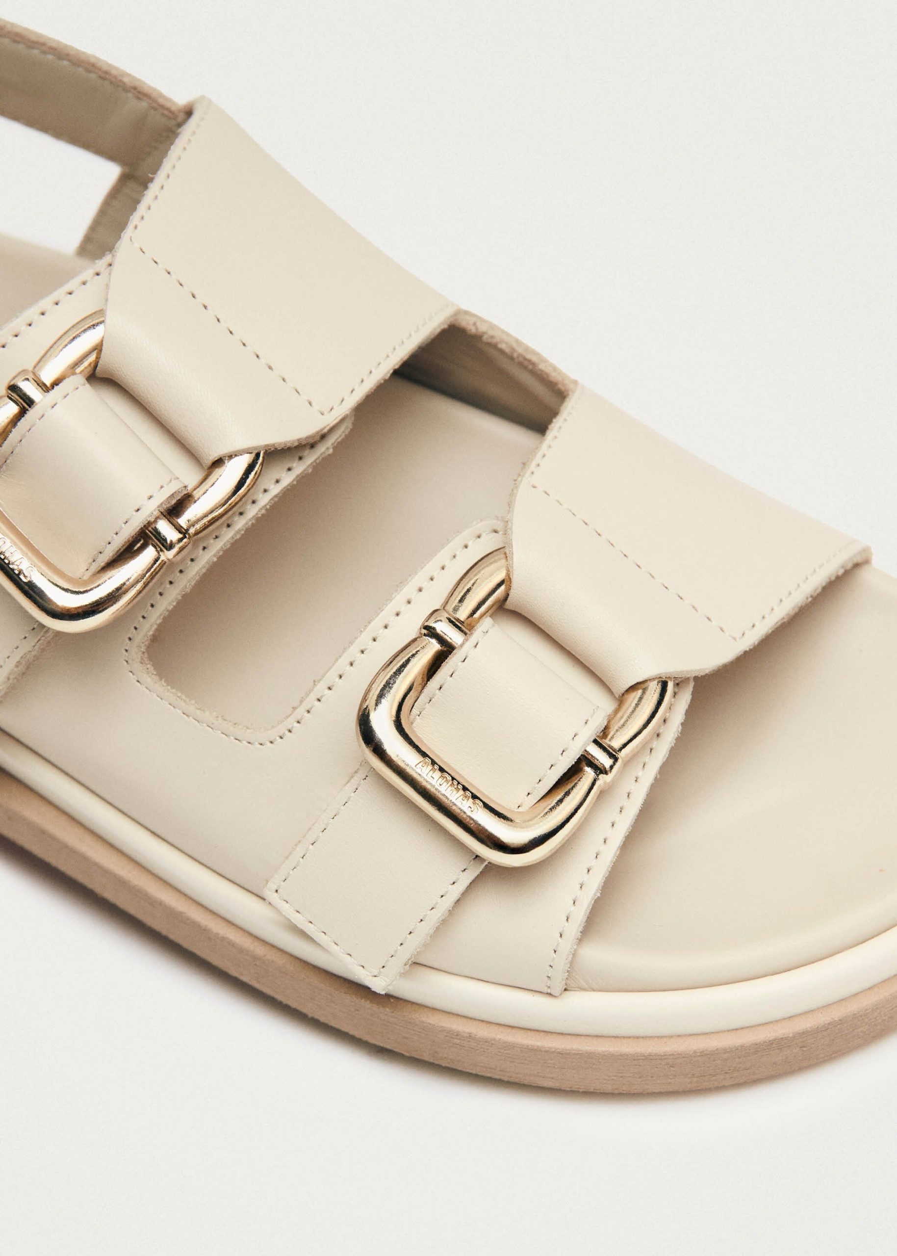 Harper Cream Leather Sandals - Image 6