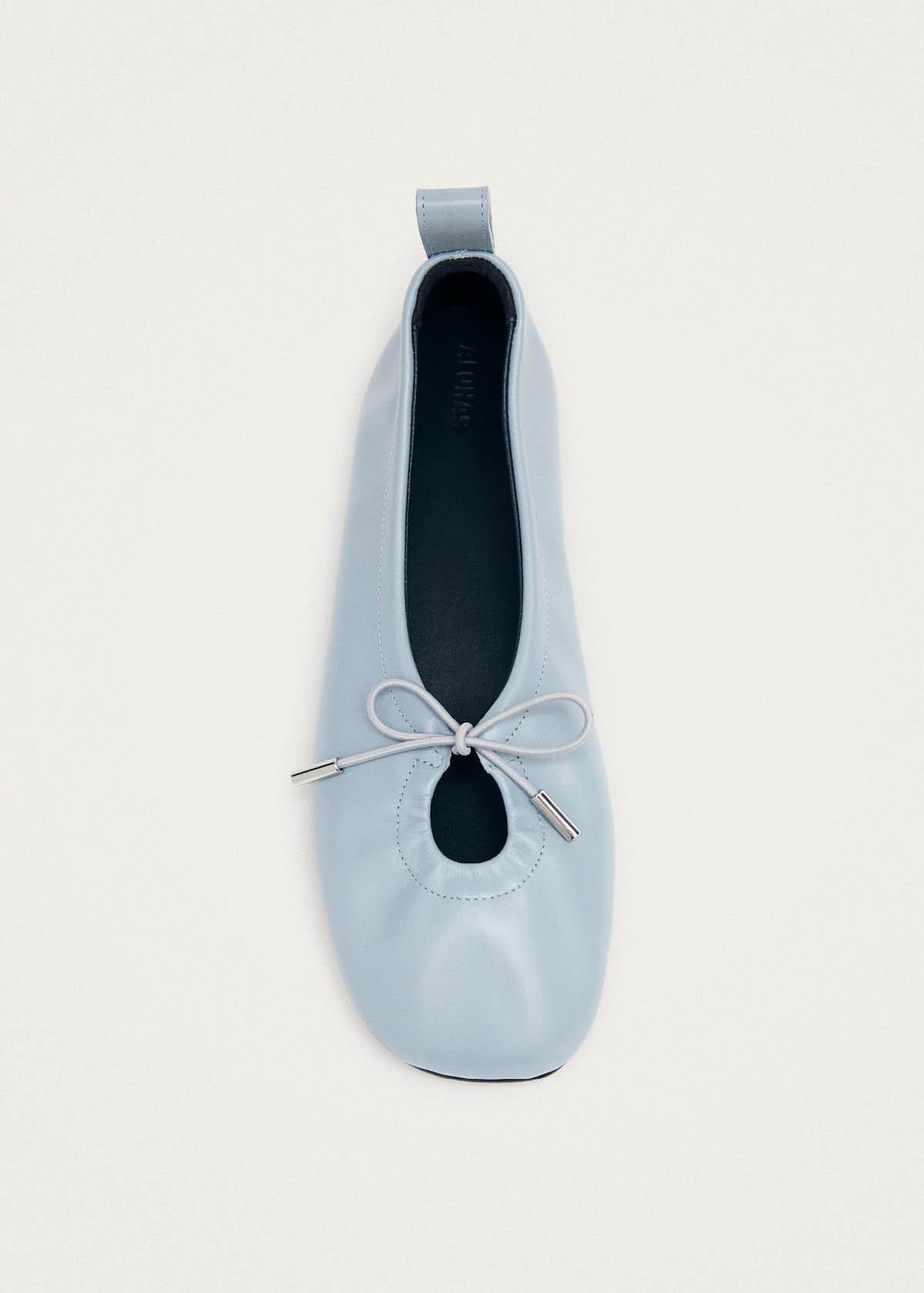 Rosalind Blue Leather Ballet Flats