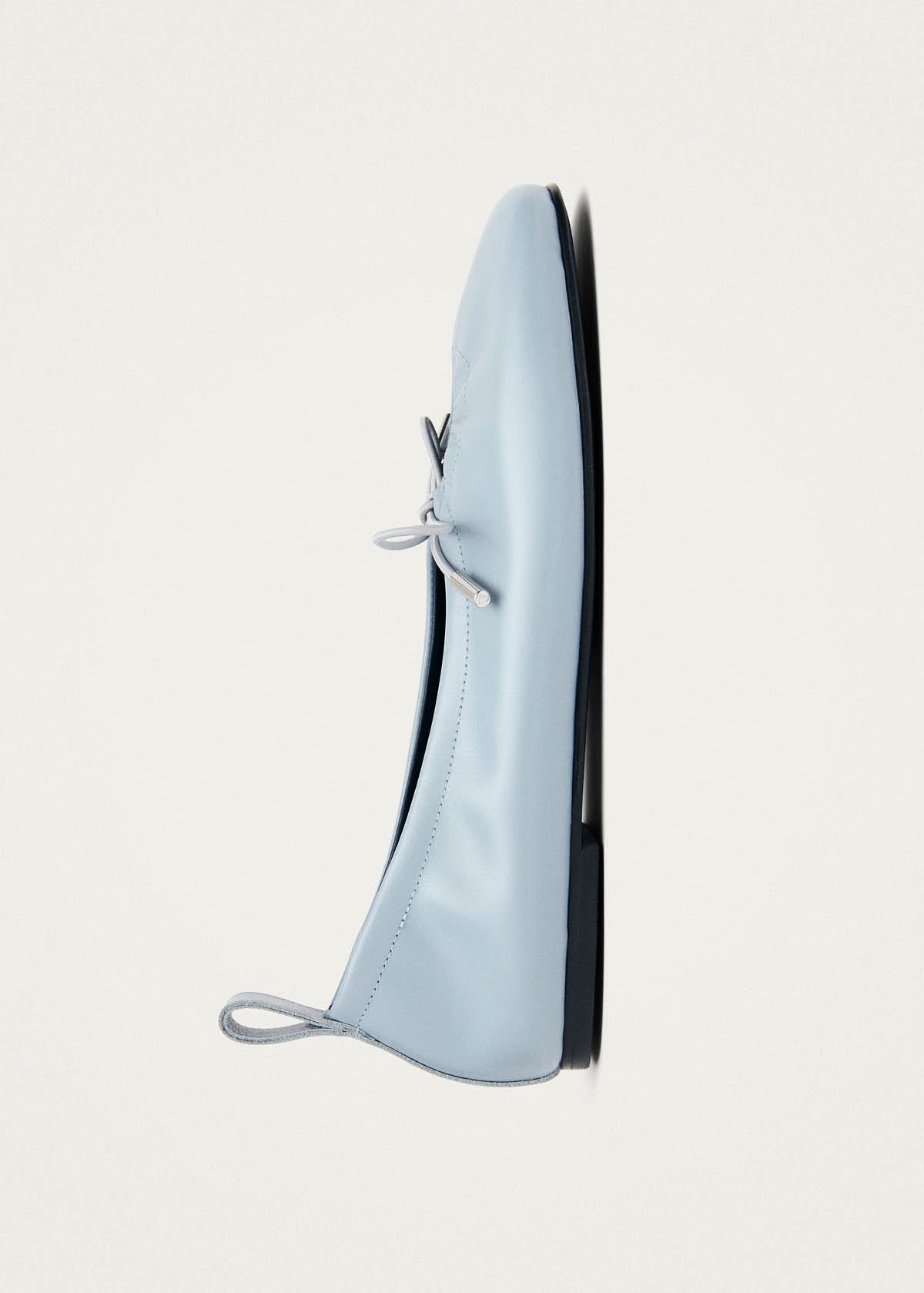 Rosalind Blue Leather Ballet Flats - Image 7