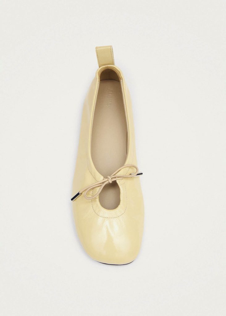 Rosalind Patent Vanilla Leather Ballet Flats