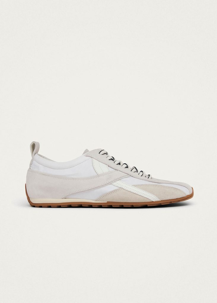 Tb.304 Nylon All White Leather Sneakers