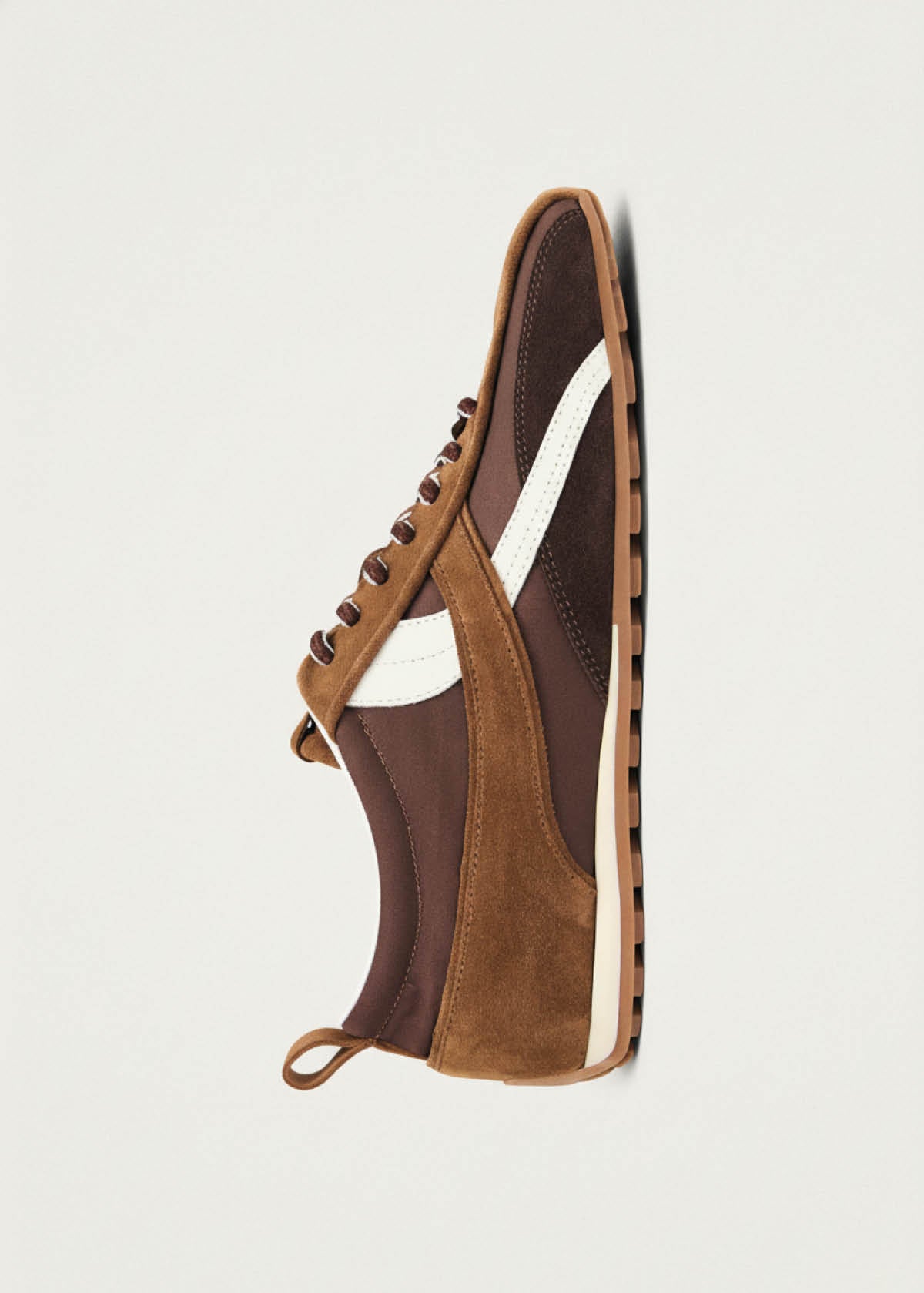 Tb.304 Nylon Biscuit Brown Leather Sneakers - Image 4