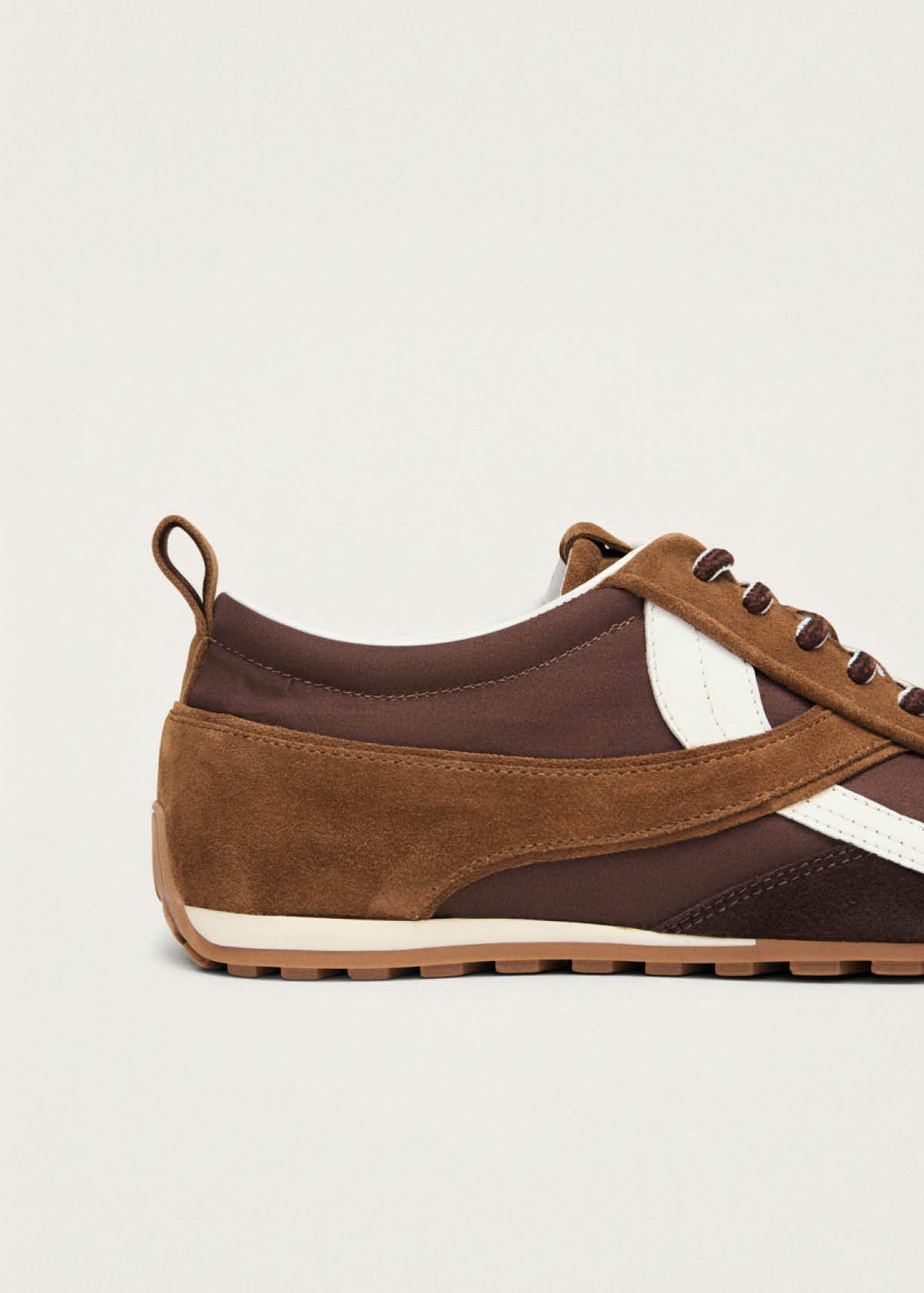 Tb.304 Nylon Biscuit Brown Leather Sneakers - Image 7