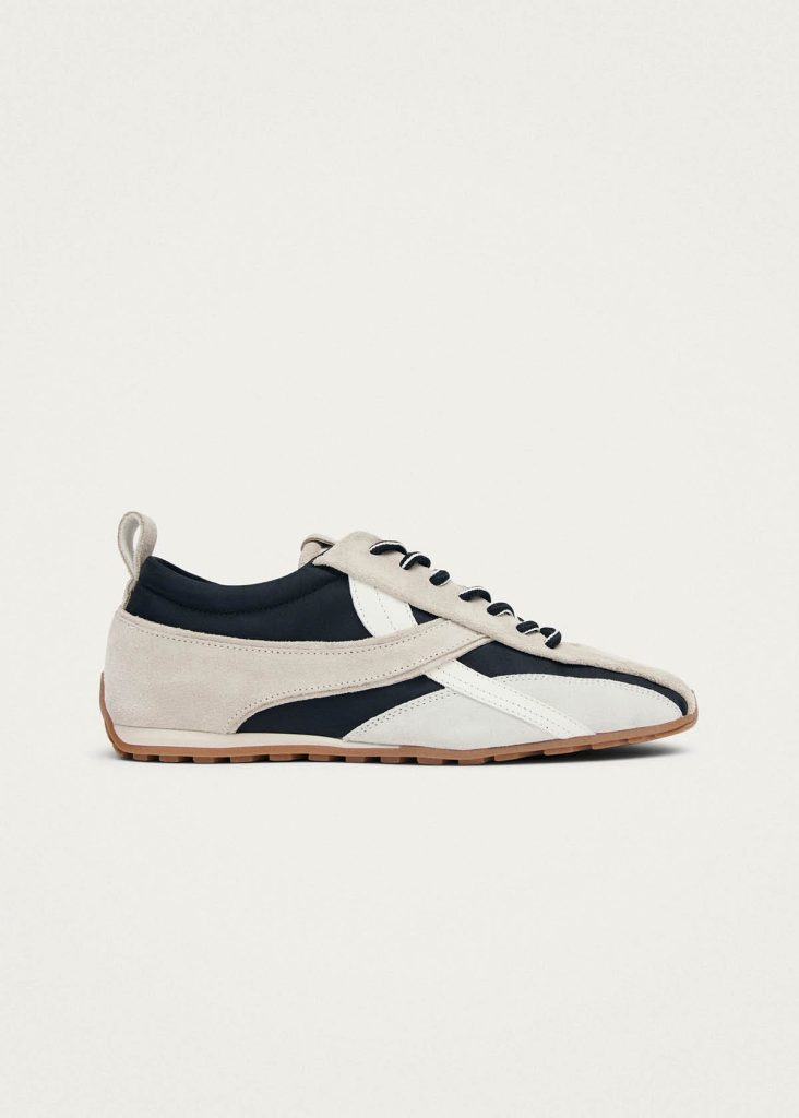 Tb.304 Nylon Black & Cream Leather Sneakers