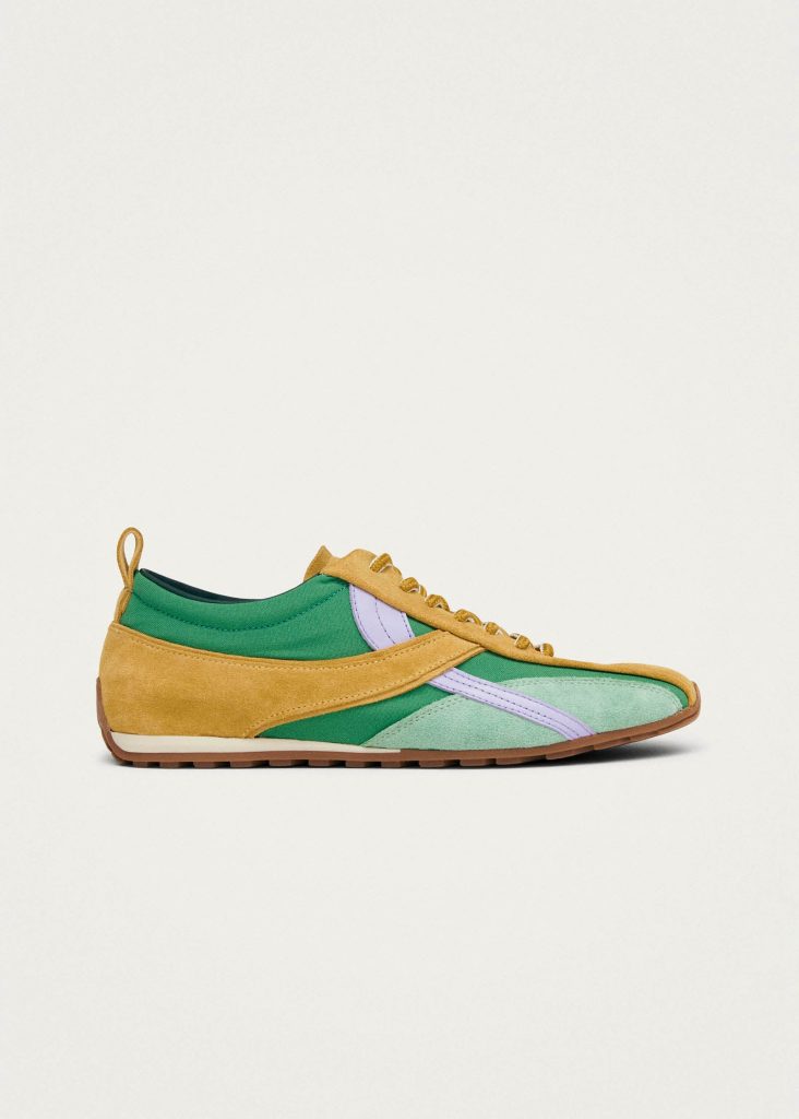 Tb.304 Nylon Green Leather Sneakers