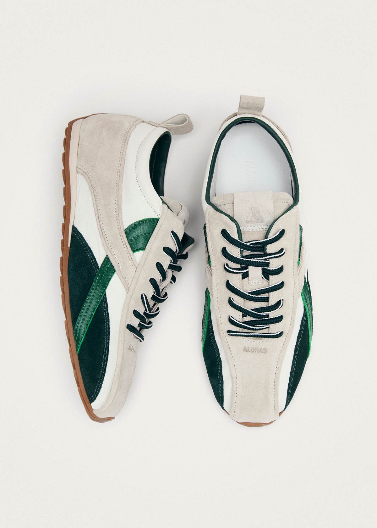 Tb.304 Nylon White & Green Leather Sneakers - Image 6