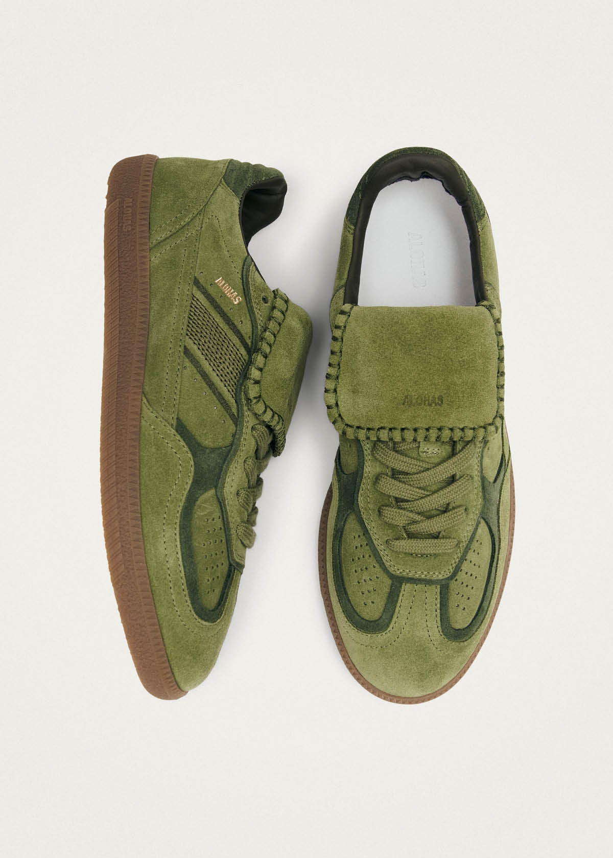Tb.490 Club Suede Green Leather Sneakers - Image 4