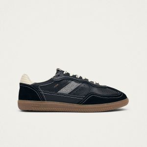 Tb.490 Rife Grain Black & Cream Leather Sneakers